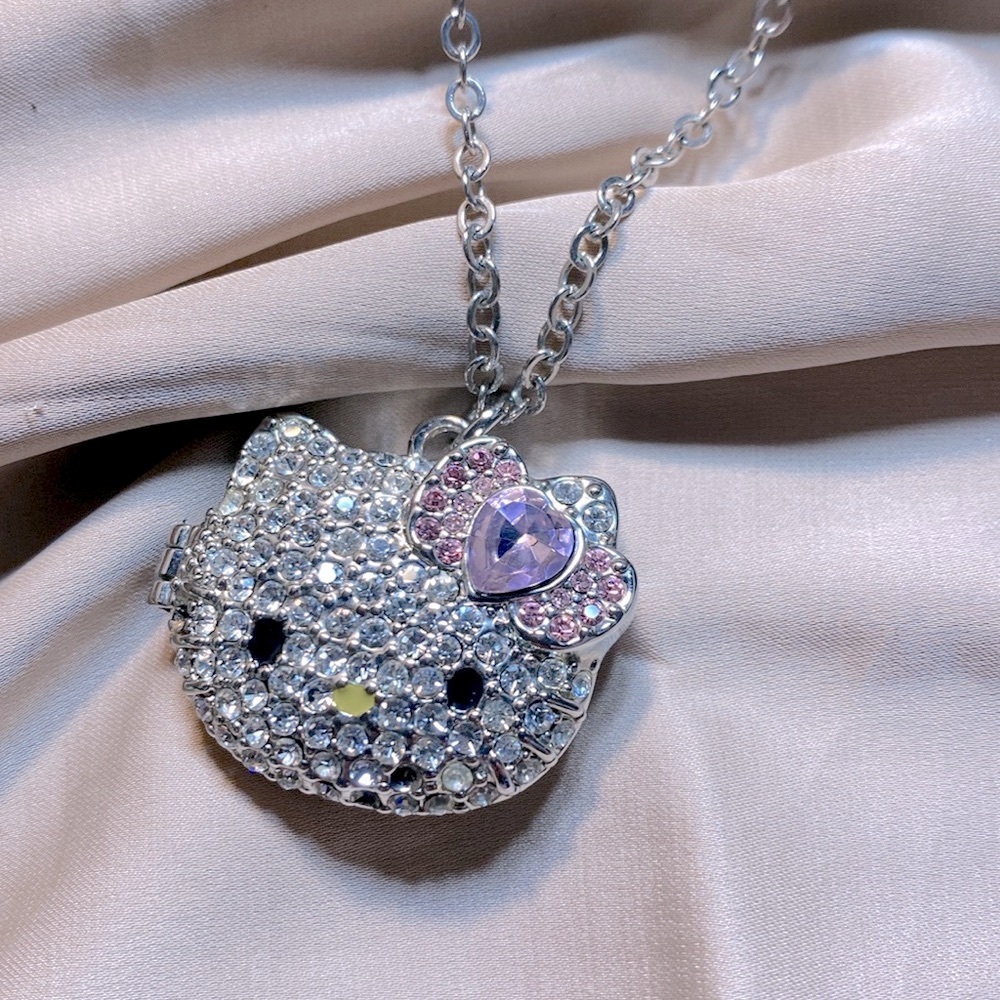 Hello Kitty Silver Locket Necklace - Picture 1 of 7